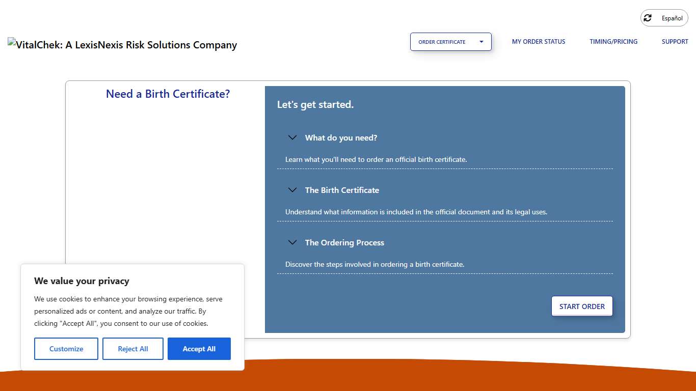 Order Birth Certificates Online VitalChek